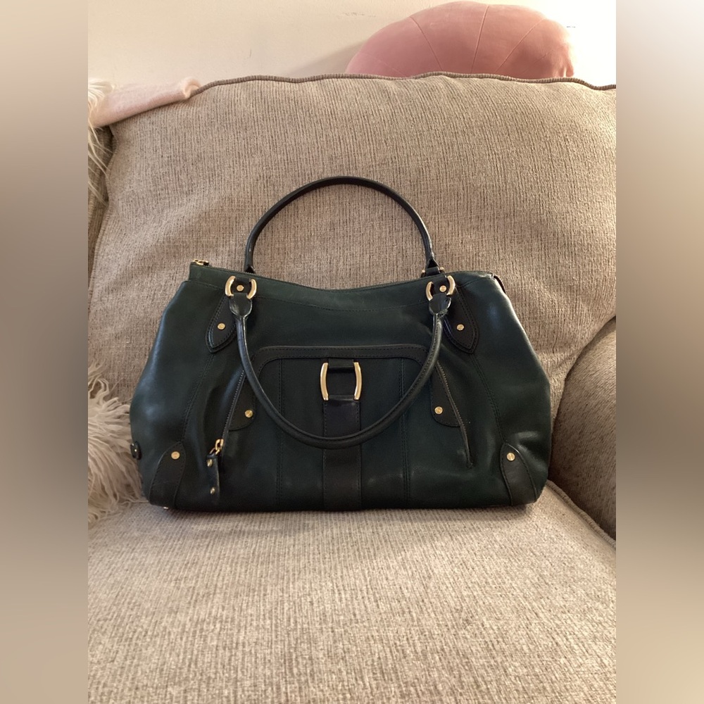 Vintage Cole Haan Green Leather Handbag